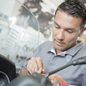 Repairing a customer's scooter